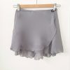 grey classic flare wrap skirt