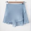 light blue classic flare wrap skirt